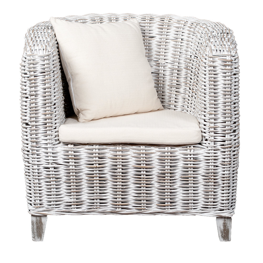 Rattan Sessel CIRCLE White Wash