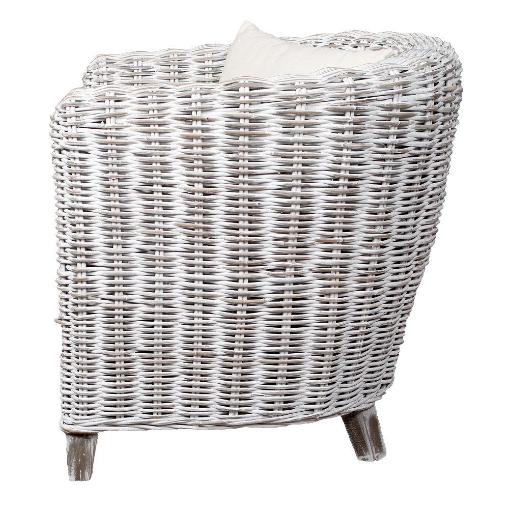 Rattan Sessel CIRCLE White Wash