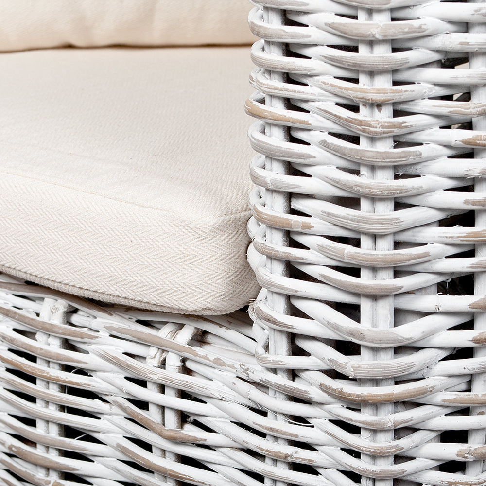 Rattan Sessel CIRCLE White Wash