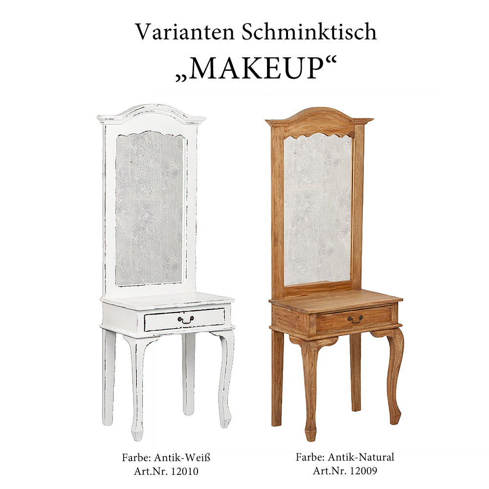 Schminktisch MAKEUP Antik-Weiß Mahagoni