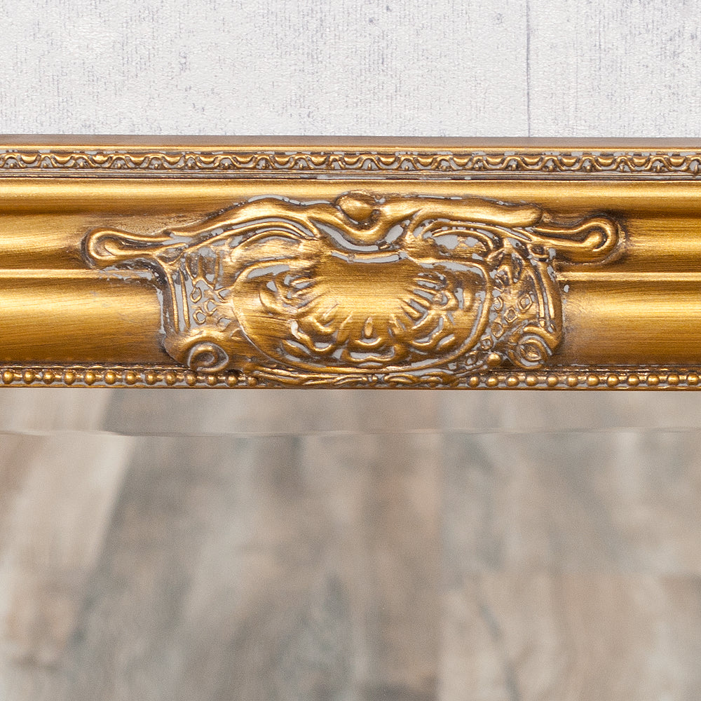 Eleganter Barock Spiegel BESSA 120x60cm gold-antik Holzrahmen