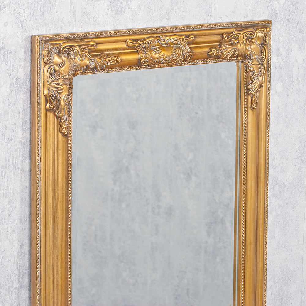 Eleganter Barock Spiegel BESSA 140x50cm gold-antik Holzrahmen