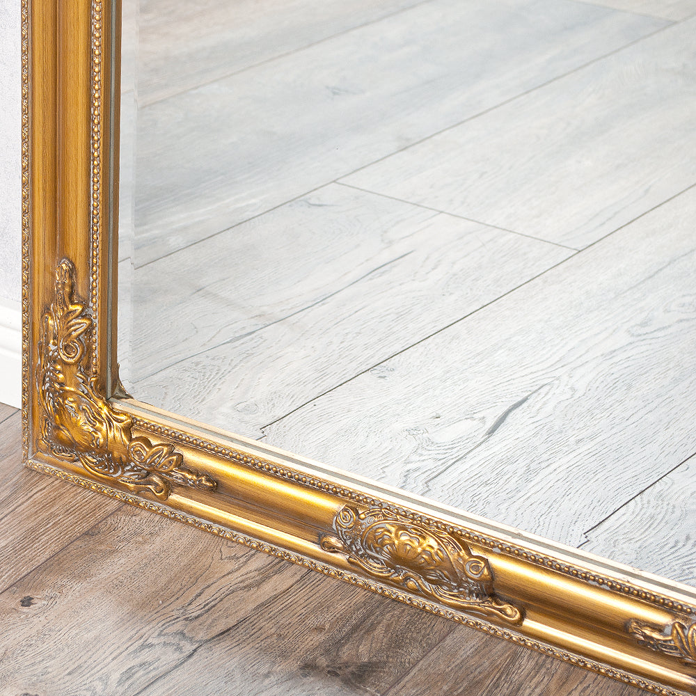 Eleganter Barock Spiegel BESSA 180x60cm gold-antik Holzrahmen