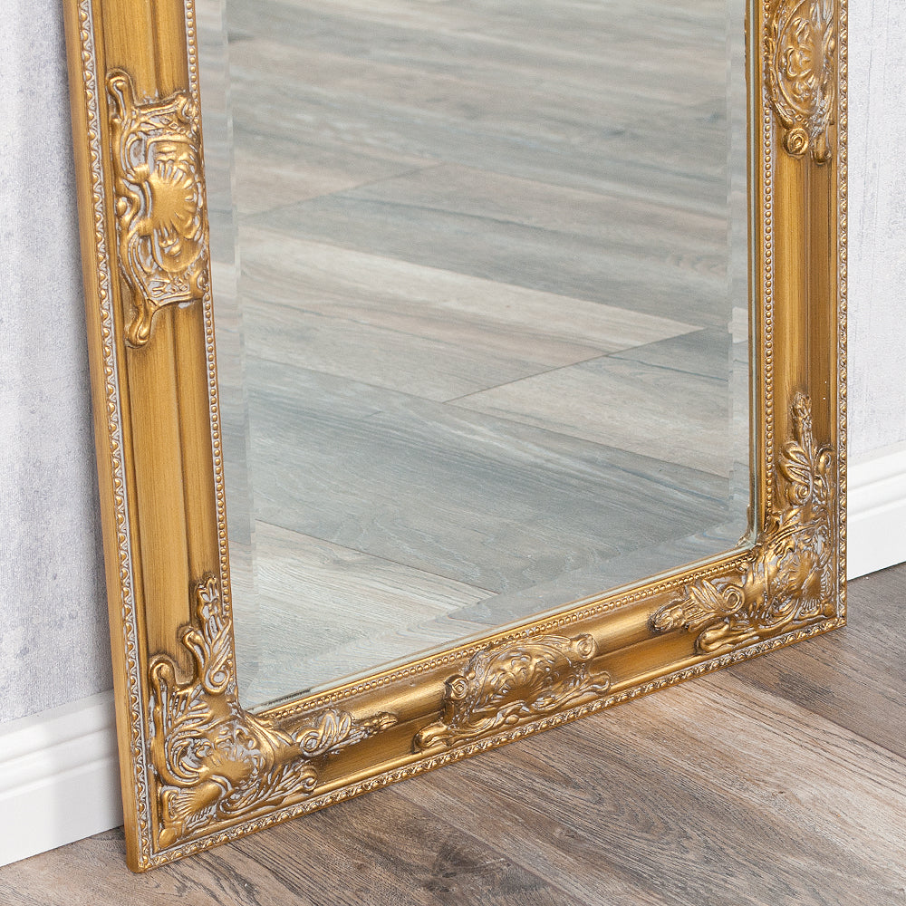 Eleganter Barock Spiegel BESSA 70x50cm gold-antik Holzrahmen