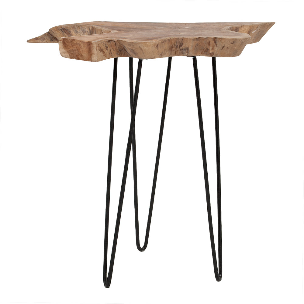 Teak Beistelltisch DINDING ca. D75-90cm