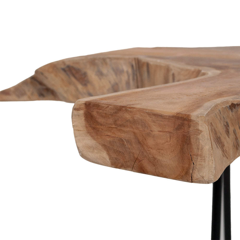 Teak Beistelltisch DINDING ca. D75-90cm