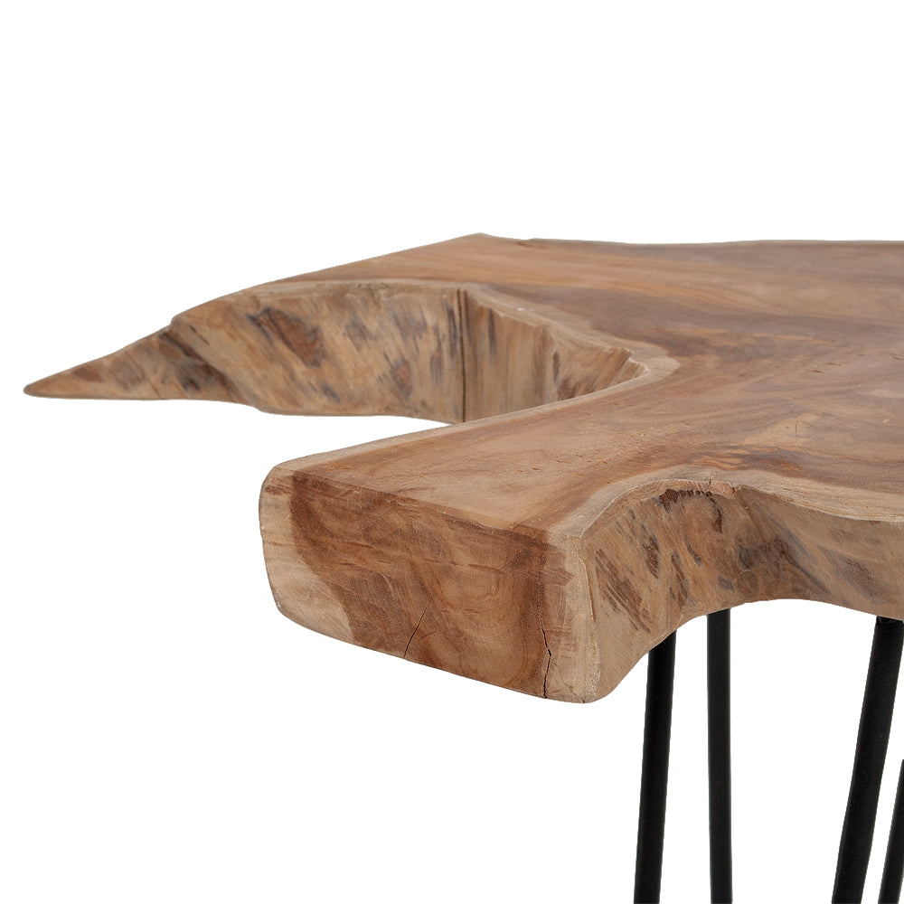 Teak Beistelltisch DINDING ca. D75-90cm