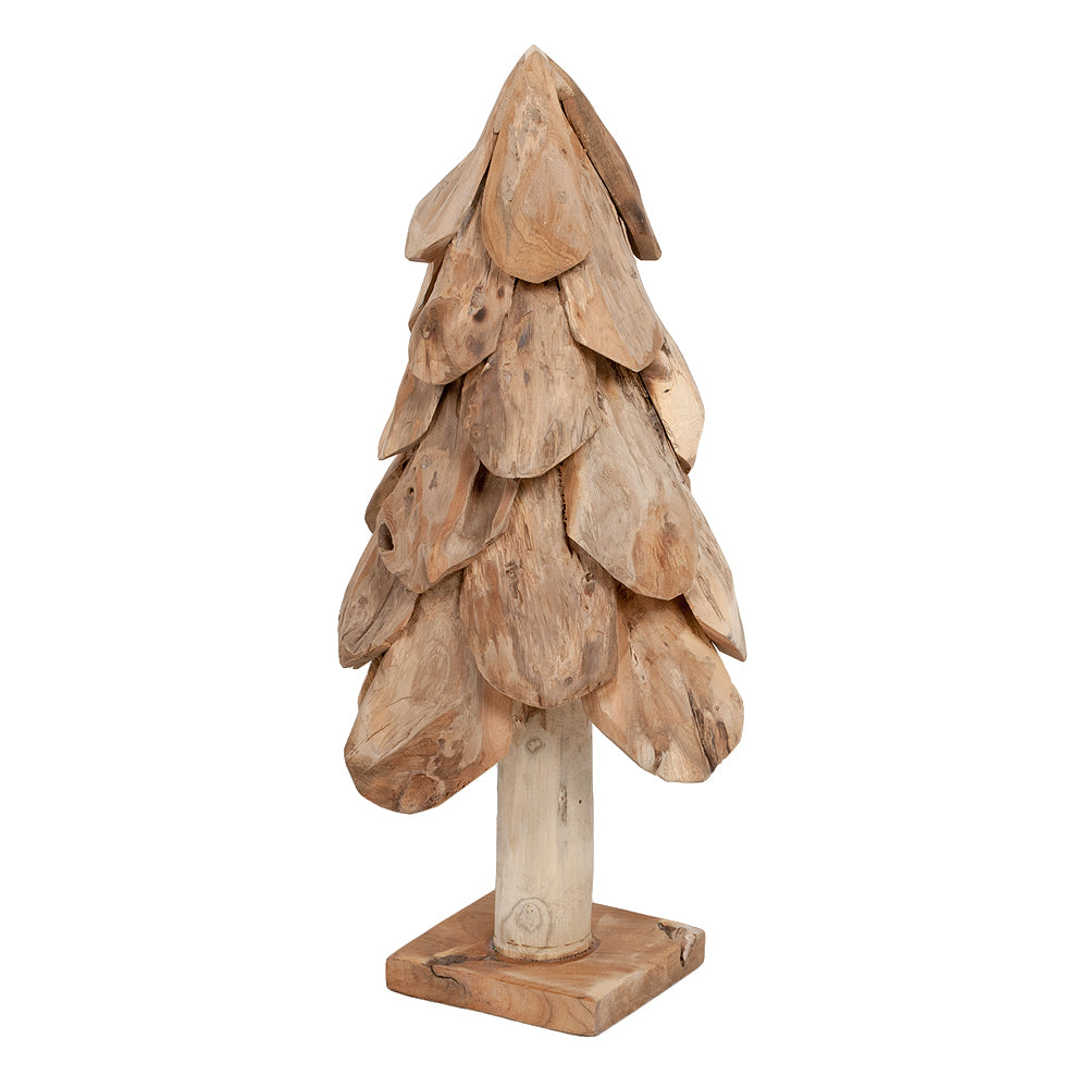 Teak Deko Baum BOOM ca. H40cm