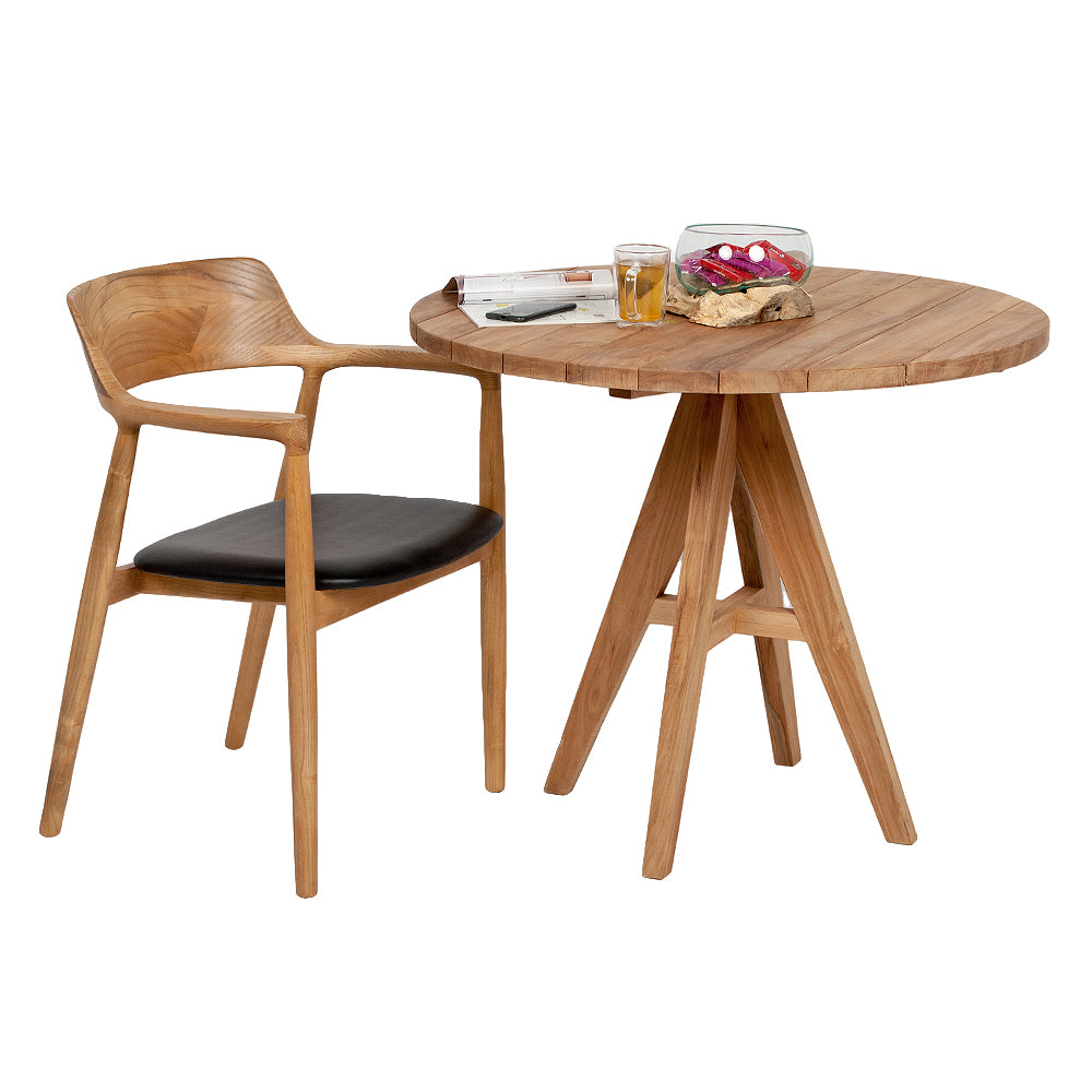 Teak Esstisch LEO-rund ca. D90cm