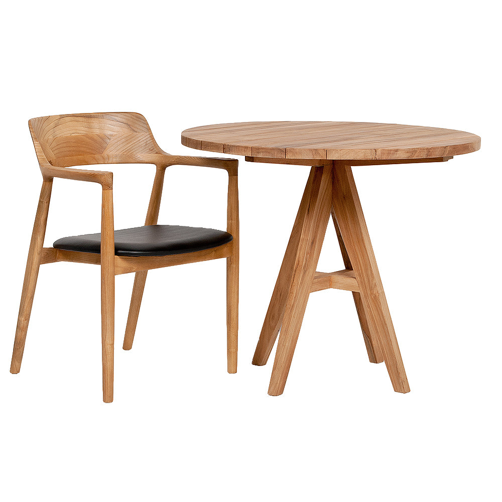 Teak Esstisch LEO-rund ca. D90cm