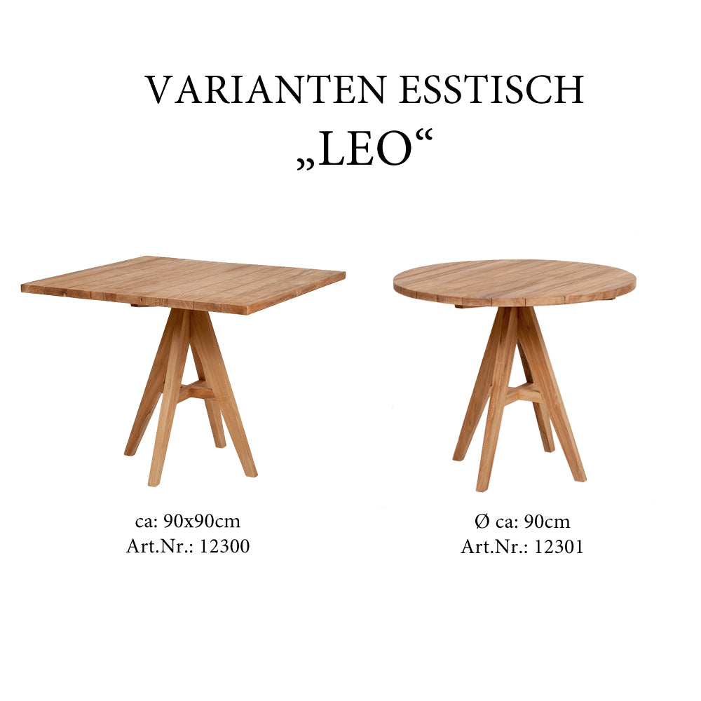 Teak Esstisch LEO-rund ca. D90cm