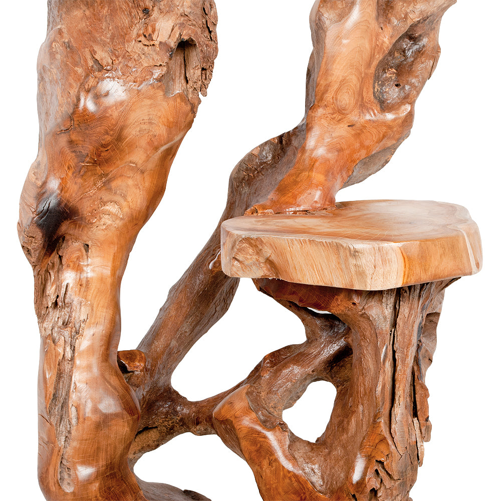 Teak Skulptur PATUNGA mit Ablagen ca. H170-200cm