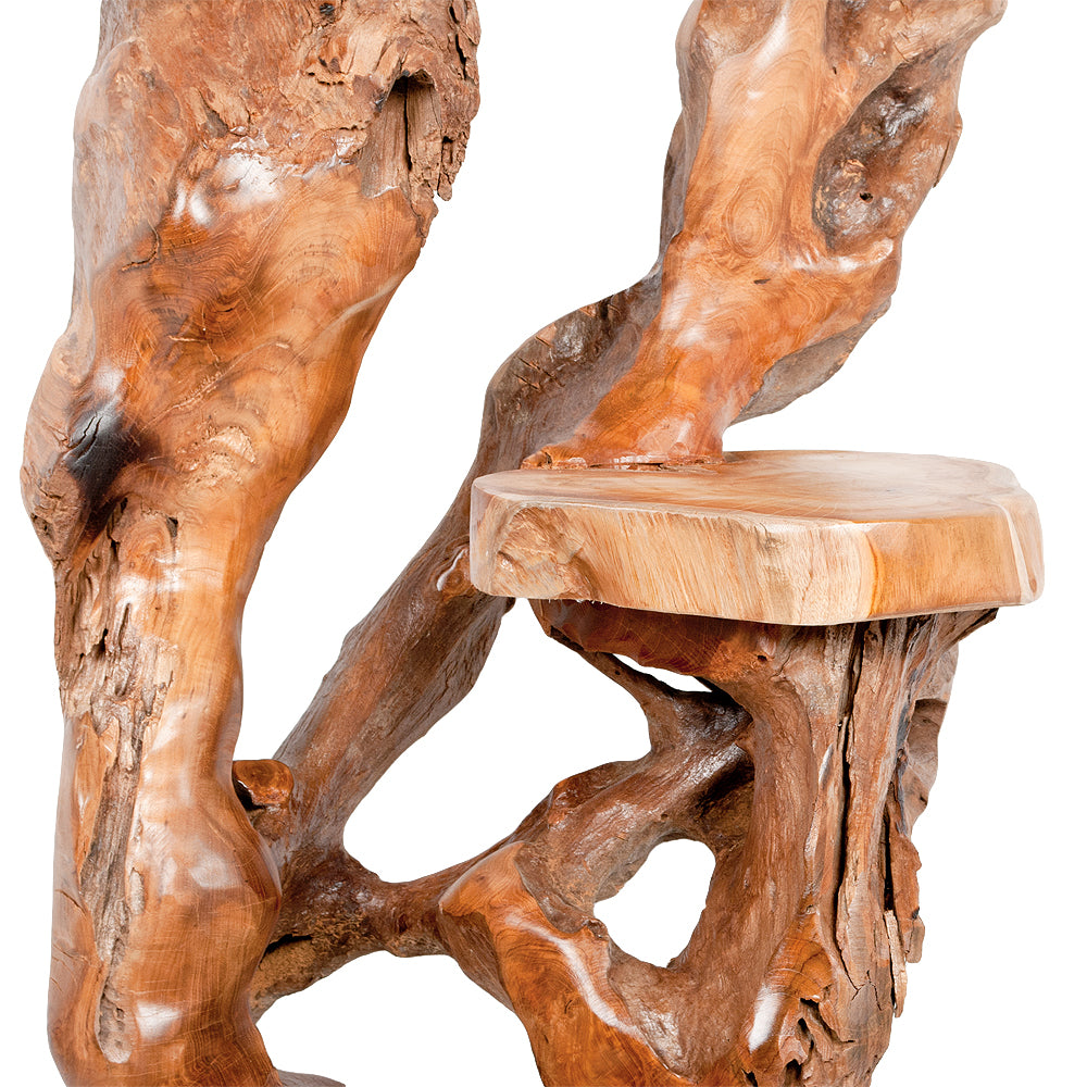 Teak Skulptur PATUNGA mit Ablagen ca. H170-200cm