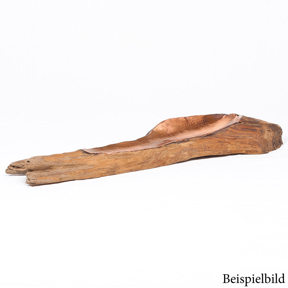 Teak & Kupfer Deko-Schale TEMBAGA-Two ca. 90cm Natural