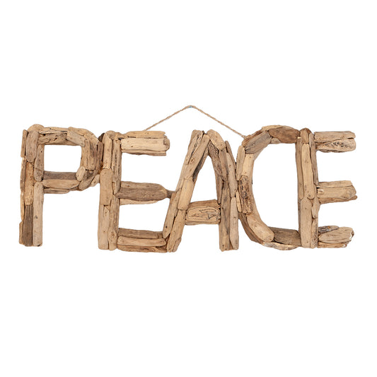 Wand-Deko-Objekt PEACE Natural ca. L80cm Treibholz