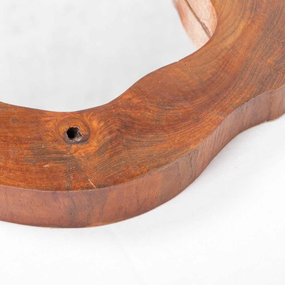 Wandspiegel SLICE Teak ca. D35cm