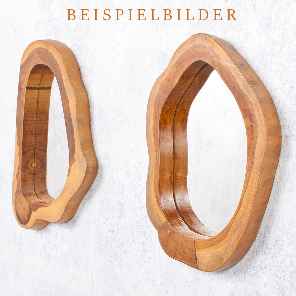 Wandspiegel SLICE Teak ca. D35cm