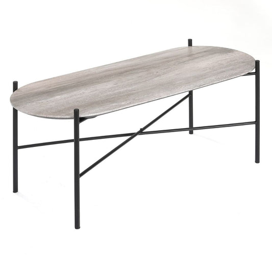 Moderner Couchtisch META 100cm Eichen-Optik Metallgestell