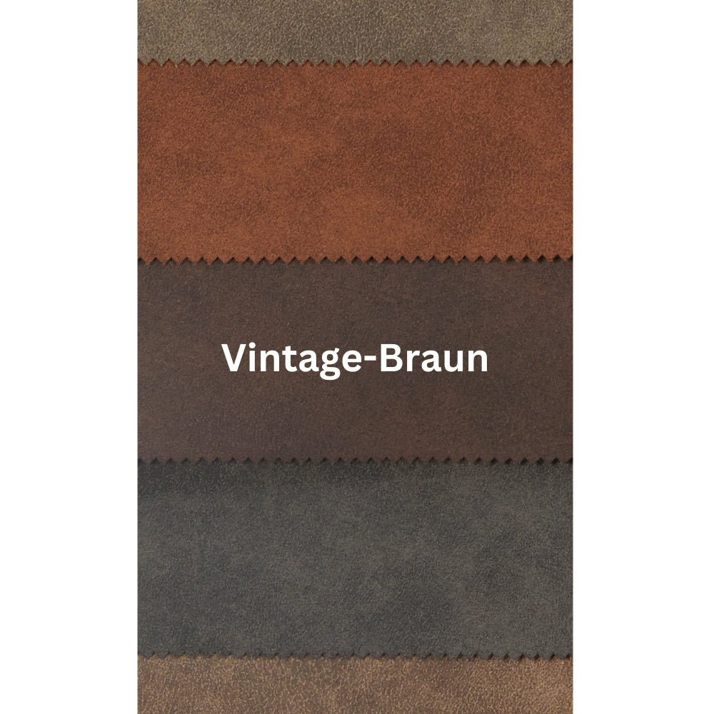 Drehbarer Design Stuhl AURELIA vintage-braun Mikrofaser 360°